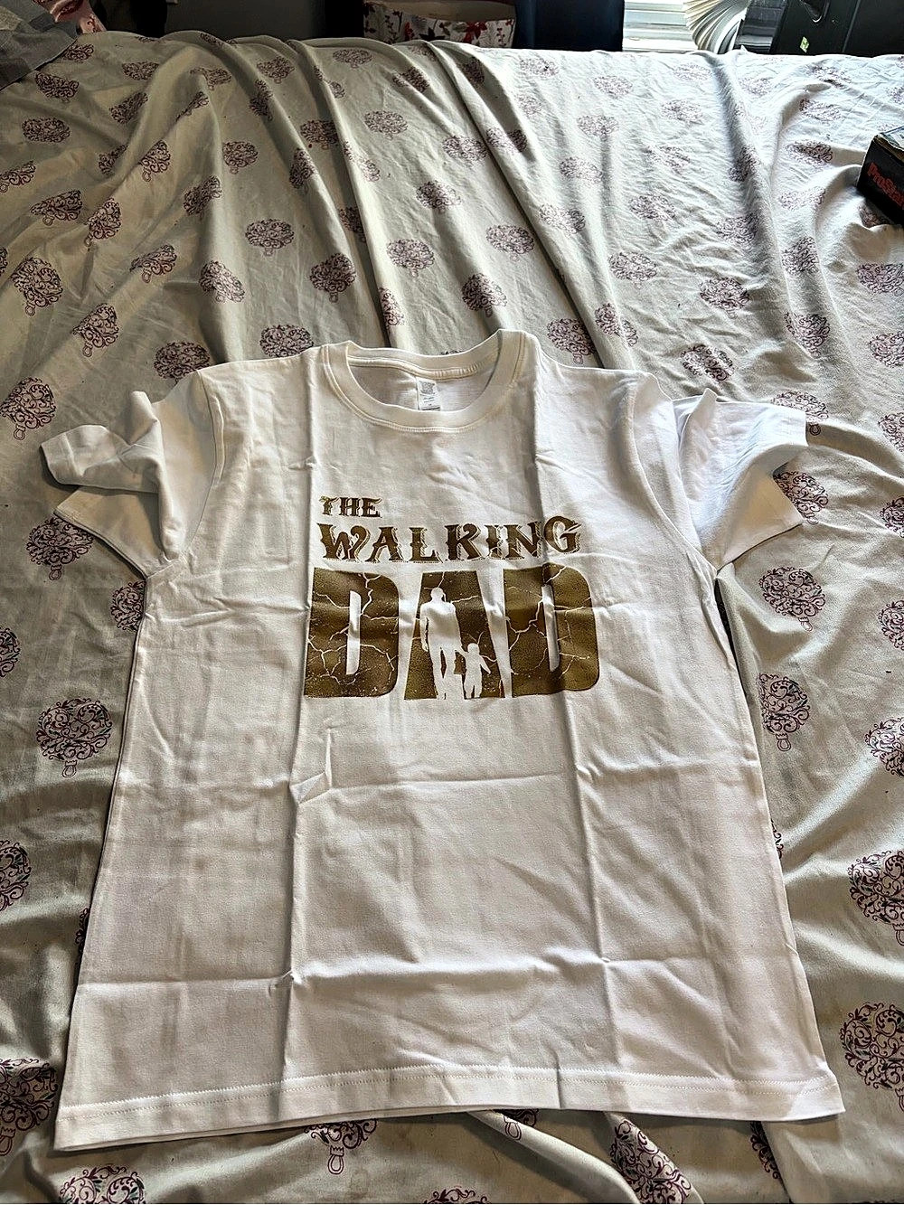The Walking Dad Graphic T-Shirt in White